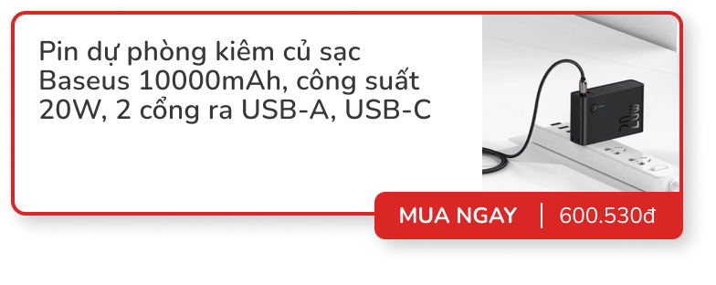 Top pin dự phòng kiêm củ sạc dùng tiện nghi: Nhiều mẫu từ Anker, Baseus, Remax... giảm đến vài chục %- Ảnh 8.