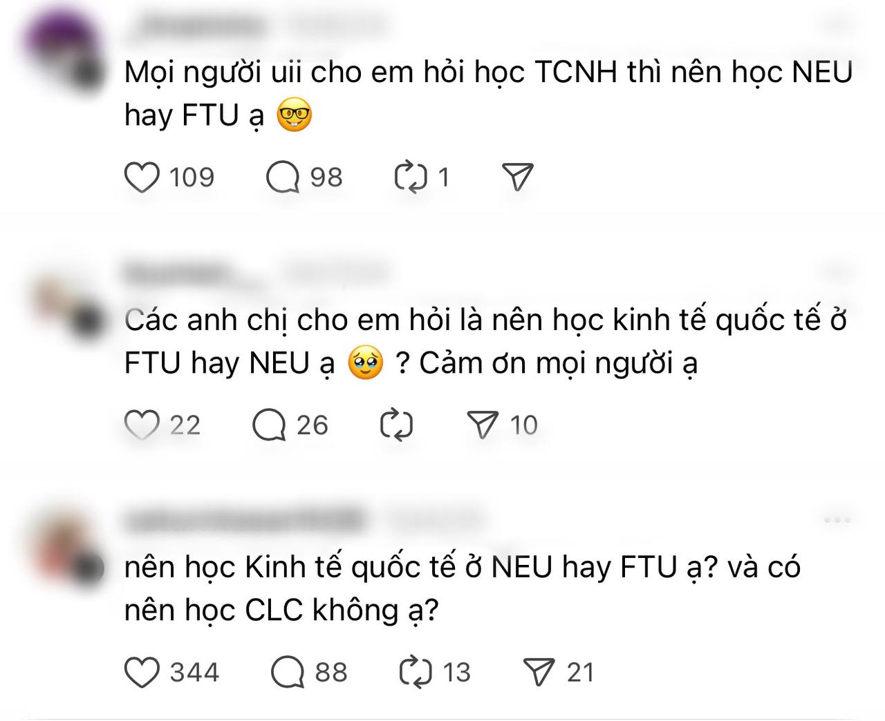 Cuộc "phím chiến" đang rần rần khắp Threads, Facebook: Nên học Kinh tế tại NEU hay FTU?- Ảnh 3. Cuộc "phím chiến" đang rần rần khắp Threads, Facebook: Nên học Kinh tế tại NEU hay FTU?- Ảnh 3.