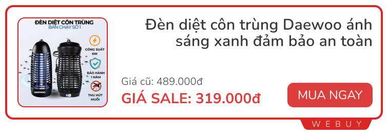 Săn deal đồ thiết thực cho mùa hè: Quạt phun sương, máy làm đá, đèn đuổi muỗi...- Ảnh 6. Săn deal đồ thiết thực cho mùa hè: Quạt phun sương, máy làm đá, đèn đuổi muỗi...- Ảnh 6.