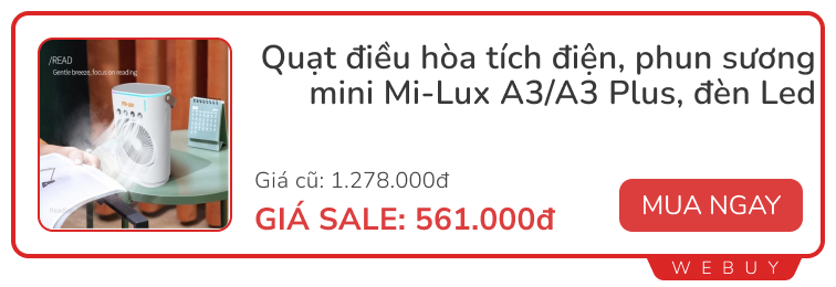 Săn deal đồ thiết thực cho mùa hè: Quạt phun sương, máy làm đá, đèn đuổi muỗi...- Ảnh 2. Săn deal đồ thiết thực cho mùa hè: Quạt phun sương, máy làm đá, đèn đuổi muỗi...- Ảnh 2.