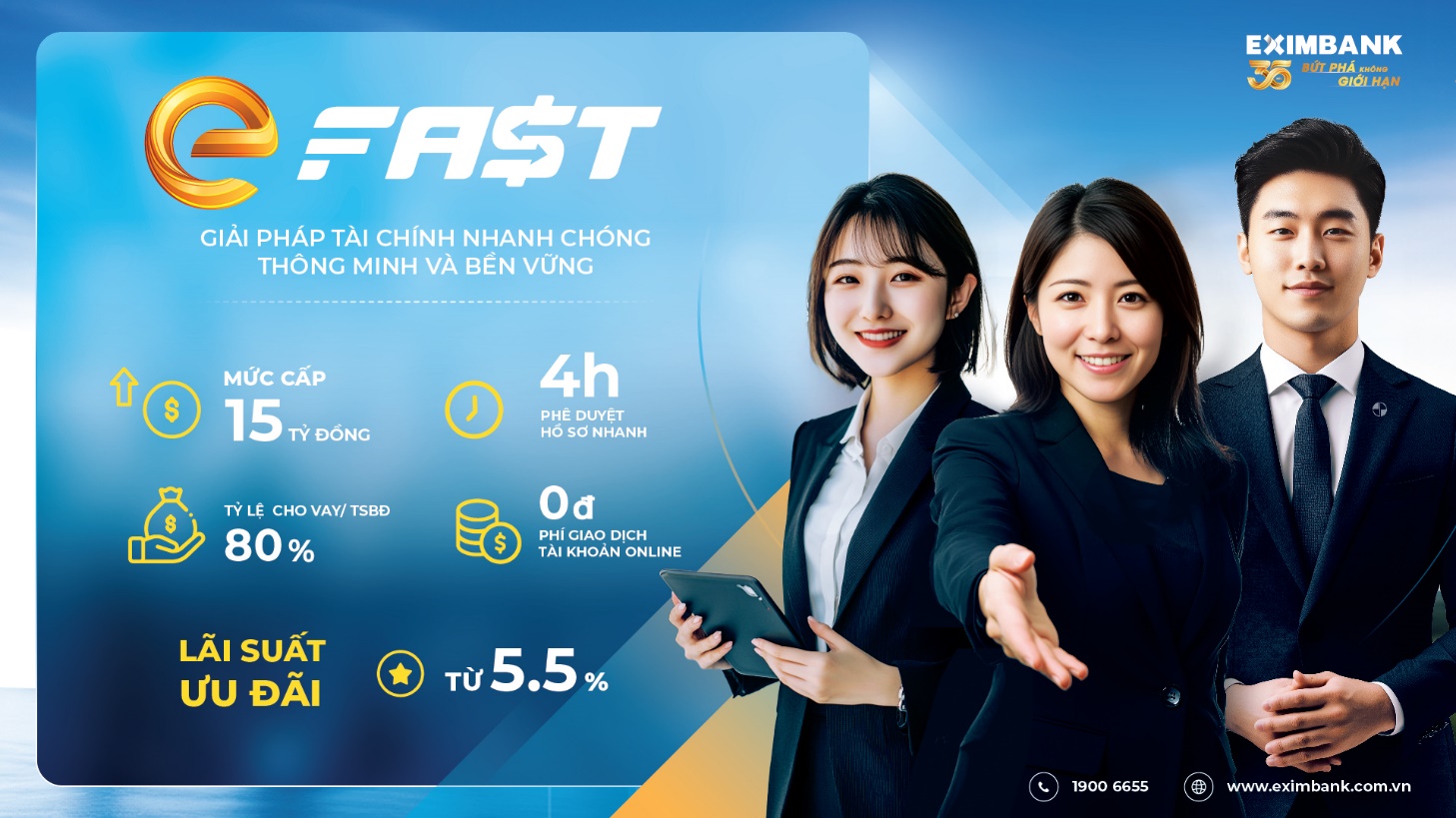 EXIMBANK cung cấp giải pháp tài chính toàn diện cho doanh nghiệp SME- Ảnh 1. EXIMBANK cung cấp giải pháp tài chính toàn diện cho nhà cái hi88 nghiệp SME- Ảnh 1.