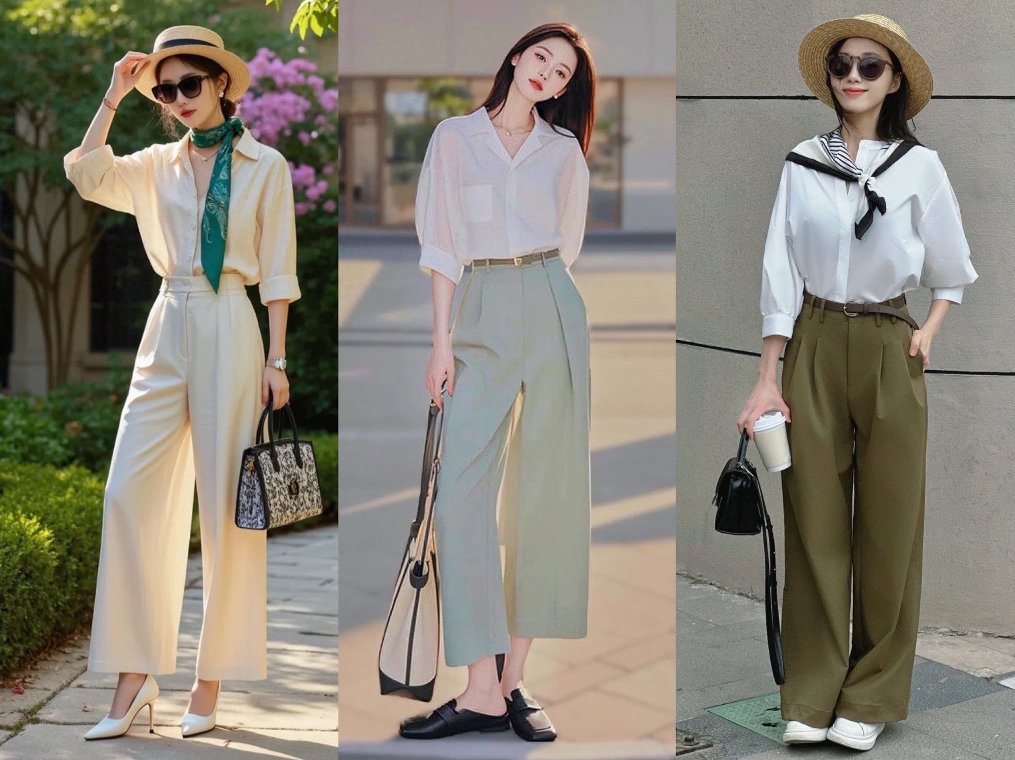 Áo sơ mi + quần ống rộng: Combo "gây sốt" dịp hè, mặc lên nhìn sang chảnh bùng nổ- Ảnh 1. Áo sơ mi + quần ống rộng: Combo "gây sốt" dịp hè, mặc lên nhìn sang chảnh bùng nổ- Ảnh 1.