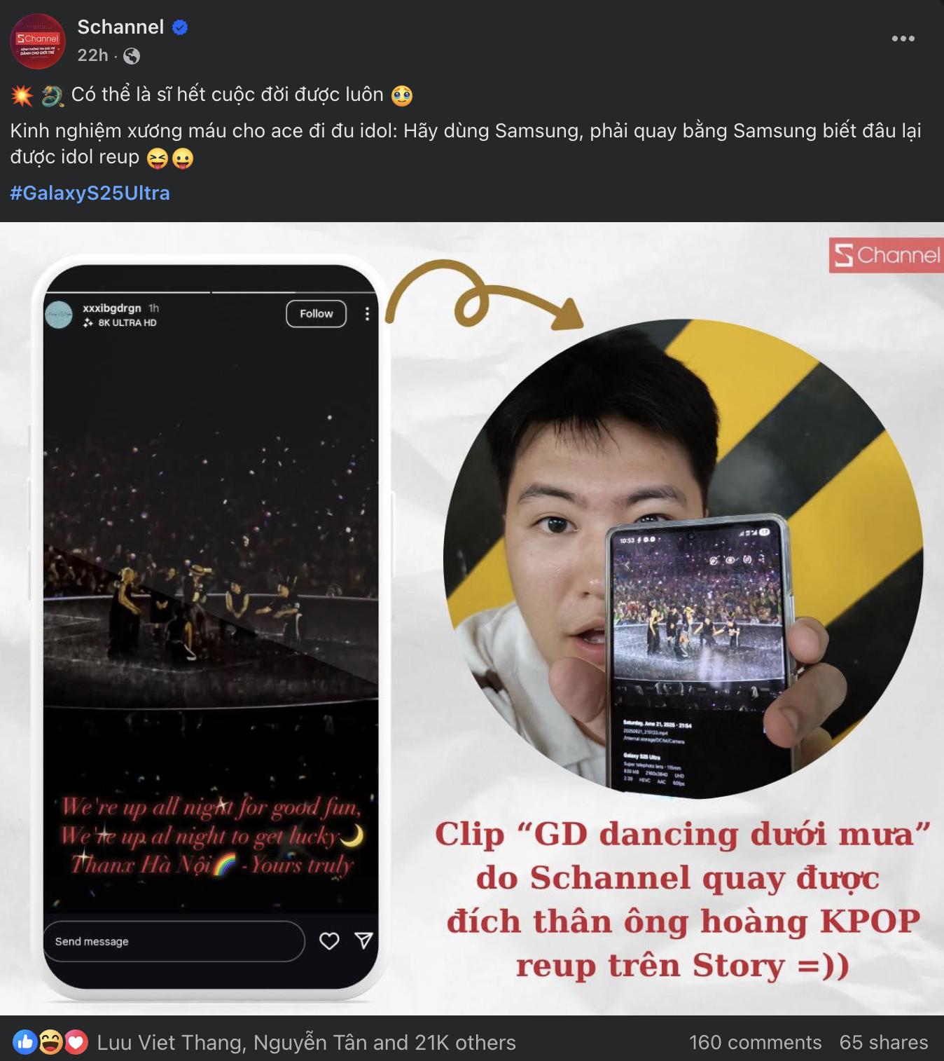 Fan Việt dùng Galaxy S25 Ultra quay concert quá “nét”, đến G-Dragon cũng phải lấy video đăng story Instagram- Ảnh 1. Fan Việt dùng Galaxy S25 Ultra quay concert quá “nét”, đến G-Dragon cũng phải lấy video đăng story Instagram- Ảnh 1.
