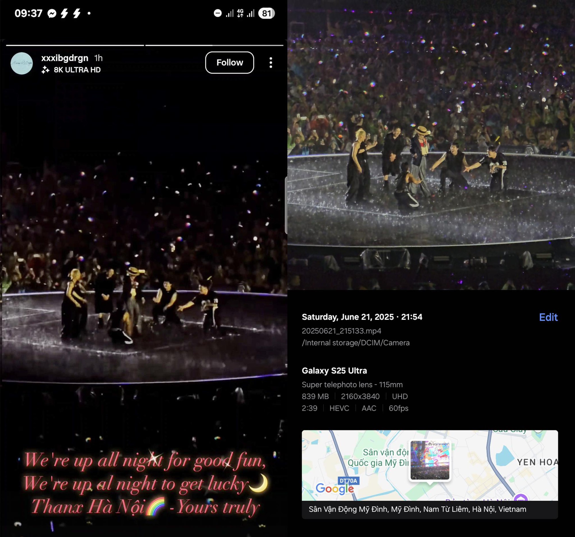 Fan Việt dùng Galaxy S25 Ultra quay concert quá “nét”, đến G-Dragon cũng phải lấy video đăng story Instagram- Ảnh 2.