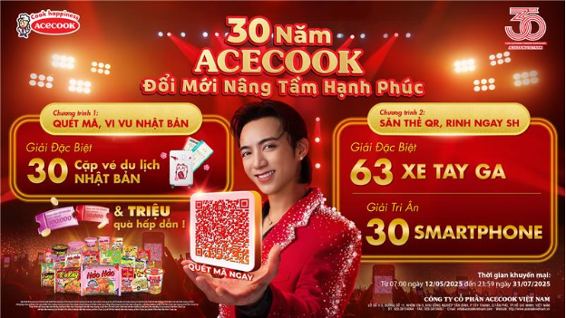 Bùng nổ sự kiện trao giải chương trình 30 năm Acecook- Ảnh 1. Bùng nổ sự kiện trao giải chương trình 30 năm Acecook- Ảnh 1.