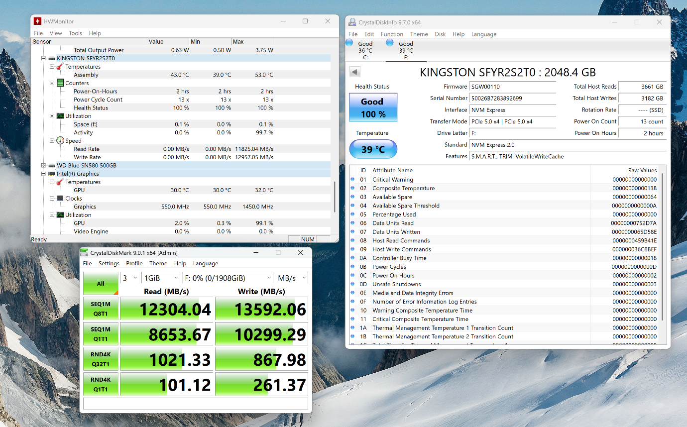 Trải nghiệm nhanh Kingston FURY Renegade G5: NVMe PCIe 5.0 siêu tốc cho nhu cầu siêu cấp- Ảnh 8. Screens screenshot of a computer AI-generated content may be incorrect.