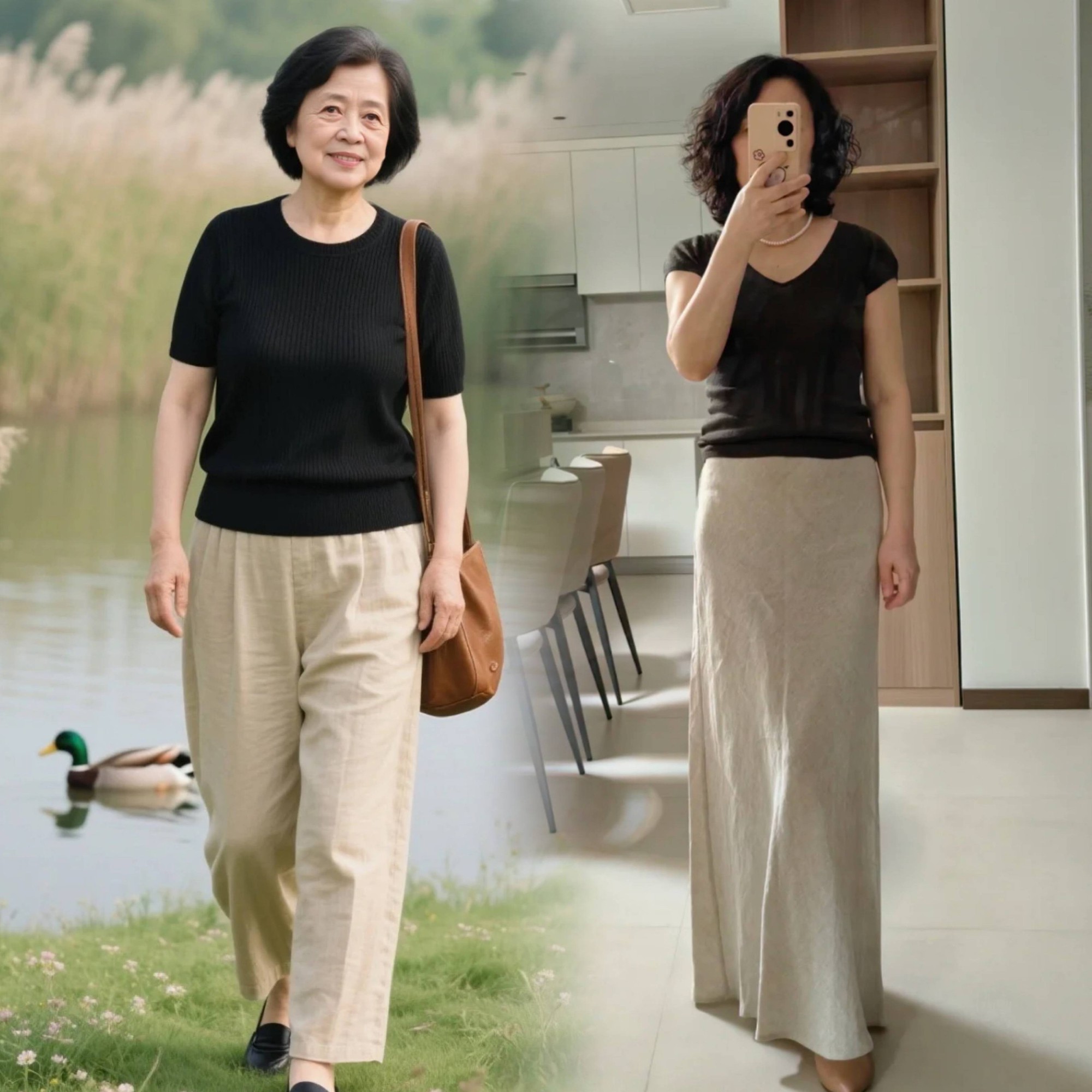 50 tuổi vẫn mặc đẹp xuất sắc: Bỏ qua lo âu nhan sắc, học ngay 3 công thức phối đồ MÙA HÈ cho phụ nữ khí chất ngời ngời- Ảnh 3. 50 tuổi vẫn mặc đẹp xuất sắc: Bỏ qua lo âu nhan sắc, học ngay 3 công thức phối đồ MÙA HÈ cho phụ nữ khí chất ngời ngời- Ảnh 3.