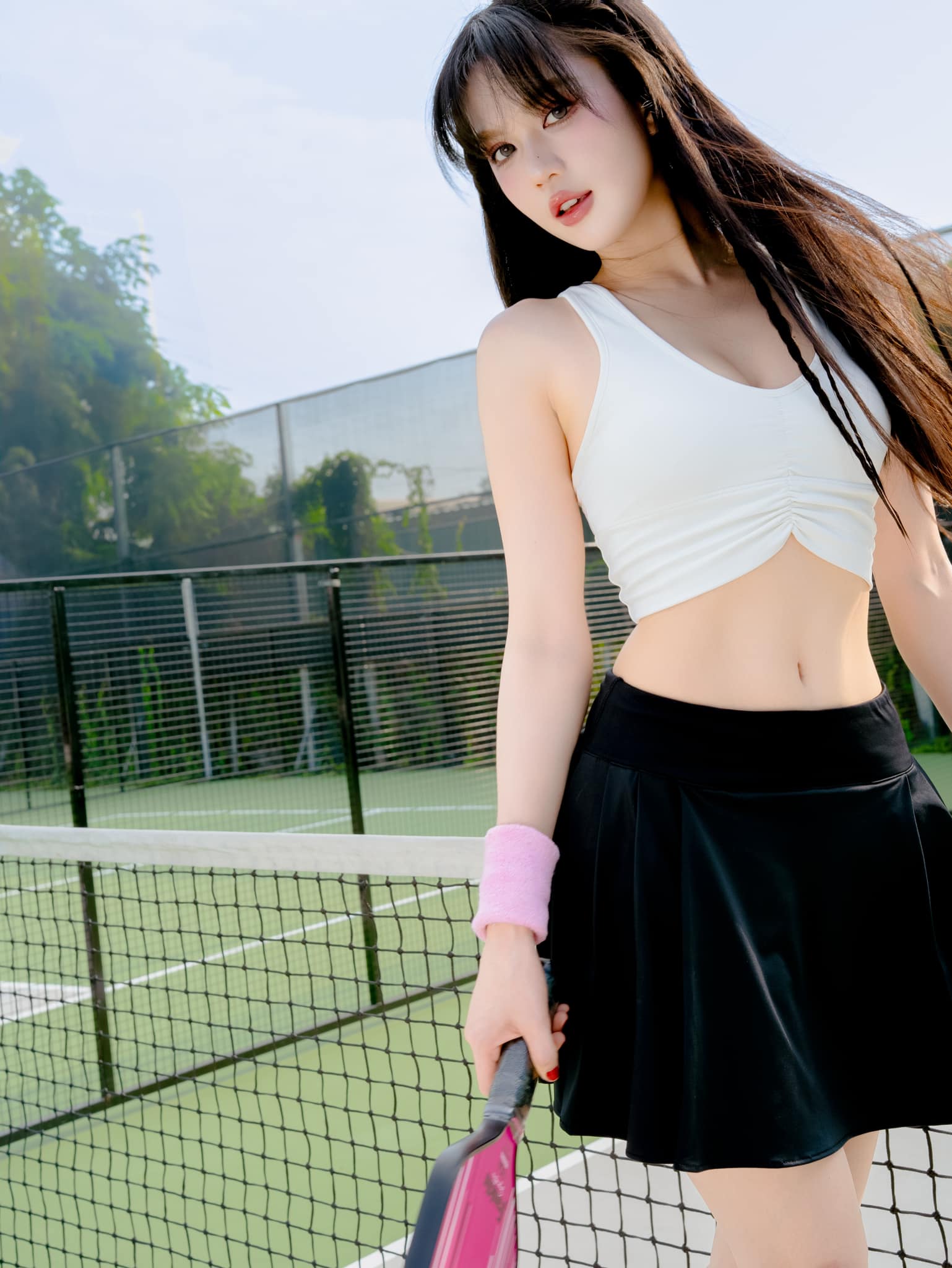 Hiền Hồ và Ngọc Trinh chơi pickleball: Ai hot hơn?- Ảnh 8.