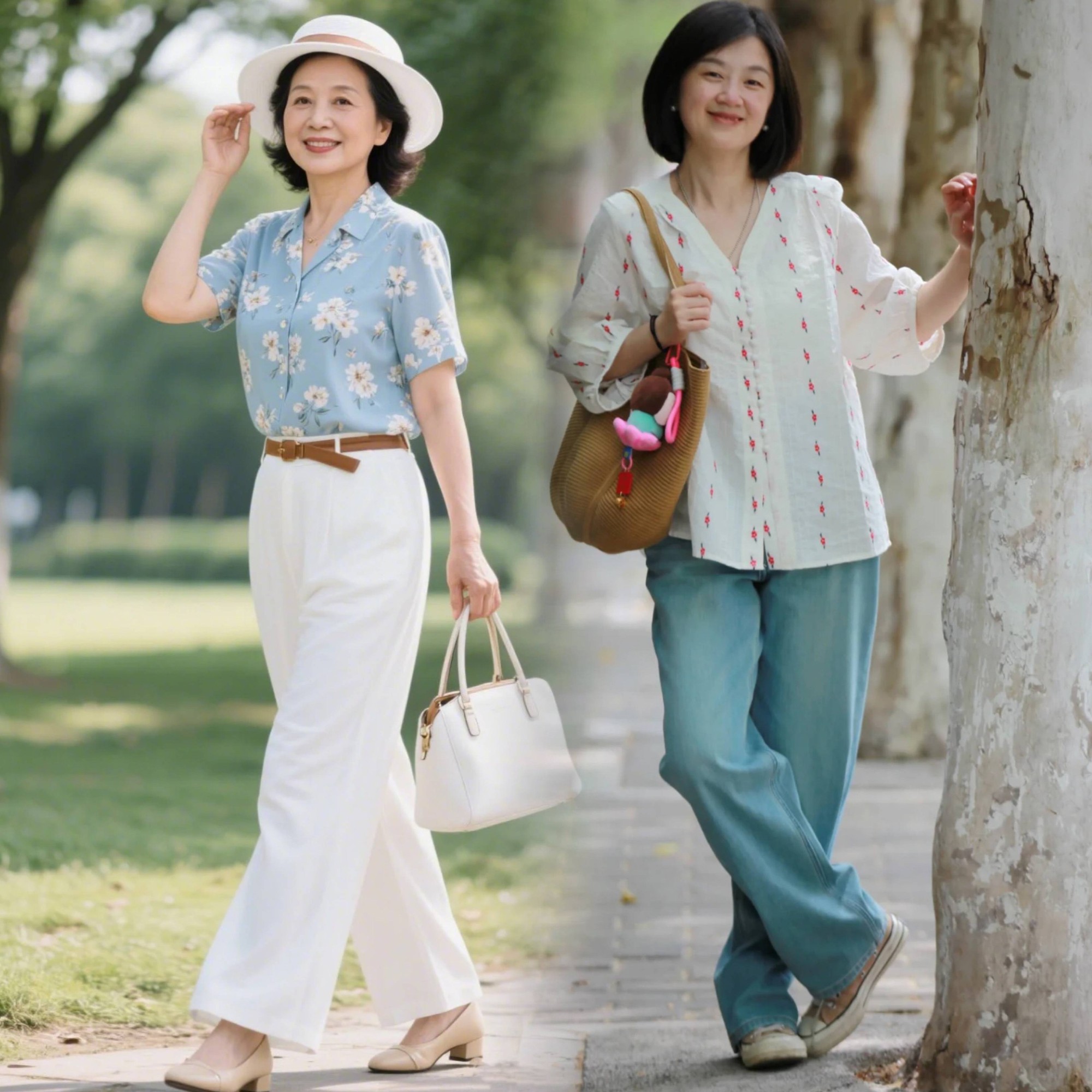 50 tuổi vẫn mặc đẹp xuất sắc: Bỏ qua lo âu nhan sắc, học ngay 3 công thức phối đồ MÙA HÈ cho phụ nữ khí chất ngời ngời- Ảnh 6. 50 tuổi vẫn mặc đẹp xuất sắc: Bỏ qua lo âu nhan sắc, học ngay 3 công thức phối đồ MÙA HÈ cho phụ nữ khí chất ngời ngời- Ảnh 6.