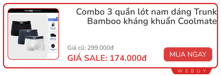 Puma, adidas, Goya, Coolmate sale đến 65%: Giày dép, túi xách, quần áo hàng hiệu... chỉ từ 49.000đ- Ảnh 17. Puma, adidas, Goya, Coolmate sale đến 65%: Giày dép, túi xách, quần áo hàng hiệu... chỉ từ 49.000đ- Ảnh 17.