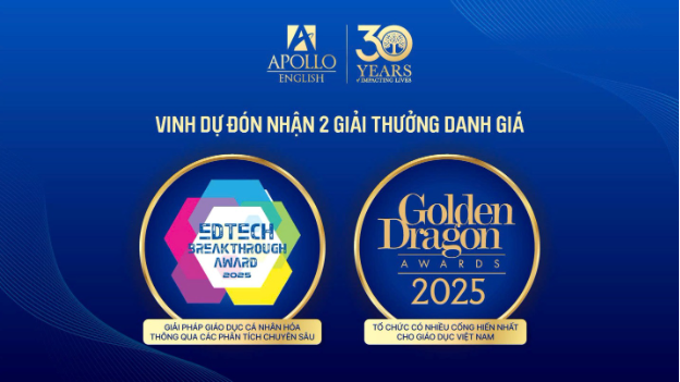 Apollo English – Đại diện Đông Nam Á duy nhất tỏa sáng tại EdTech Breakthrough Awards 2025- Ảnh 1. Apollo English – Đại diện Đông Nam Á duy nhất tỏa sáng tại EdTech Breakthrough Awards 2025- Ảnh 1.