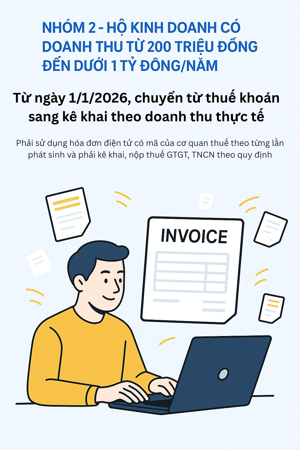 Toàn cảnh thay đổi chính sách thuế với hộ, cá nhân kinh doanh: Ai phải dùng hóa đơn điện tử? Ai được miễn thuế?- Ảnh 4.