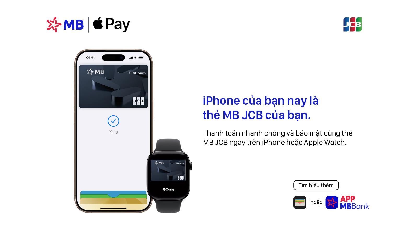MB mang Apple Pay đến với chủ thẻ JCB tại Việt Nam- Ảnh 1. MB mang Apple Pay đến với chủ thẻ JCB tại Việt Nam- Ảnh 1.
