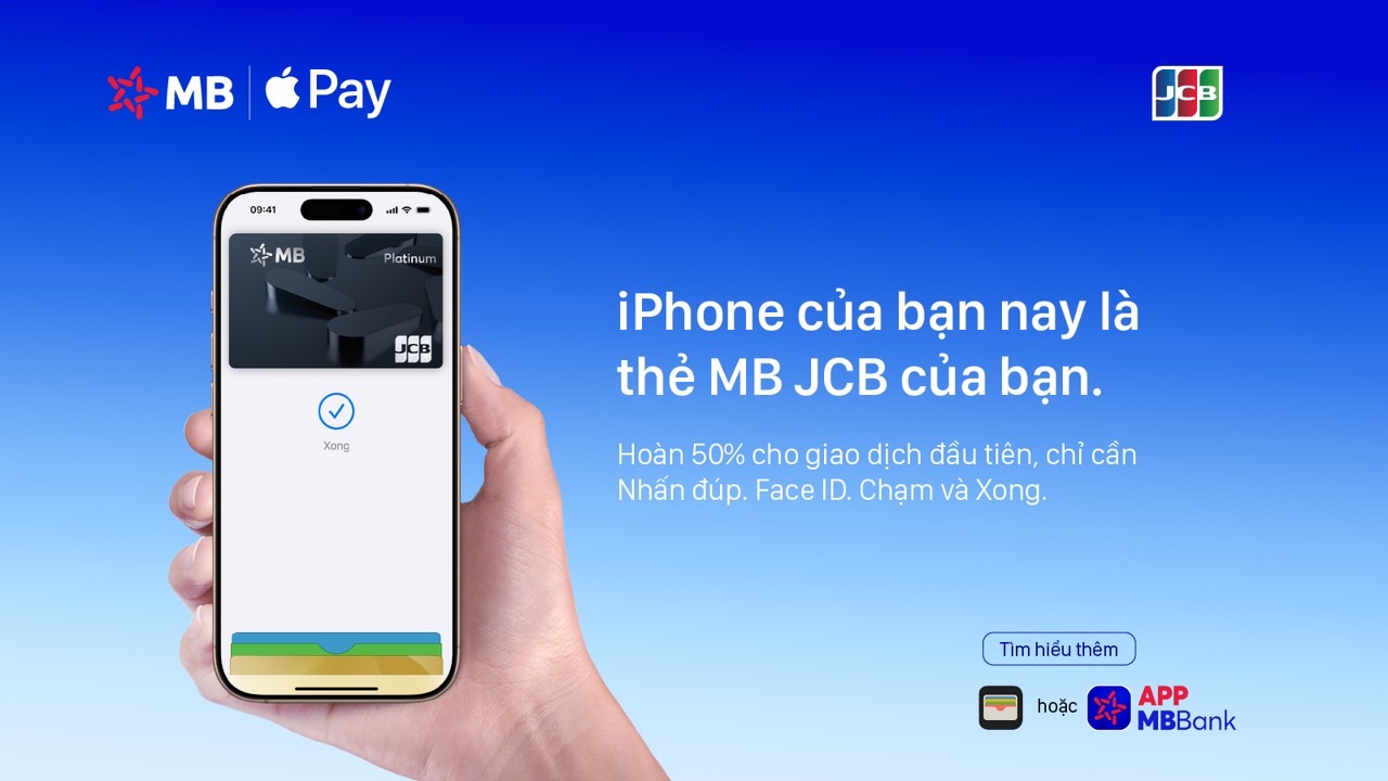 MB mang Apple Pay đến với chủ thẻ JCB tại Việt Nam- Ảnh 2. MB mang Apple Pay đến với chủ thẻ JCB tại Việt Nam- Ảnh 2.