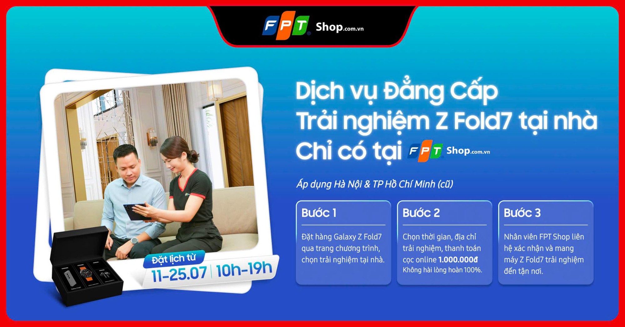 FPT Shop tiên phong mang Galaxy Z Fold7 đến tận nhà cho khách hàng trải nghiệm- Ảnh 1. FPT Shop tiên phong mang Galaxy Z Fold7 đến tận nhà cho khách hàng trải nghiệm- Ảnh 1.
