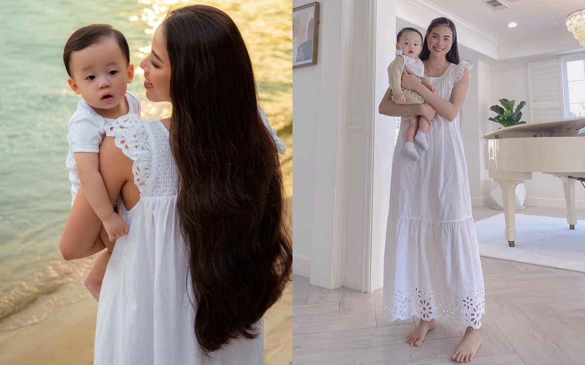 Cứ sinh nhật con là Phạm Hương lại diện món đồ này, vừa sang vừa điệu khiến mẹ nào cũng muốn sắm theo- Ảnh 4. Cứ sinh nhật con là Phạm Hương lại diện món đồ này, vừa sang vừa điệu khiến mẹ nào cũng muốn sắm theo- Ảnh 4.