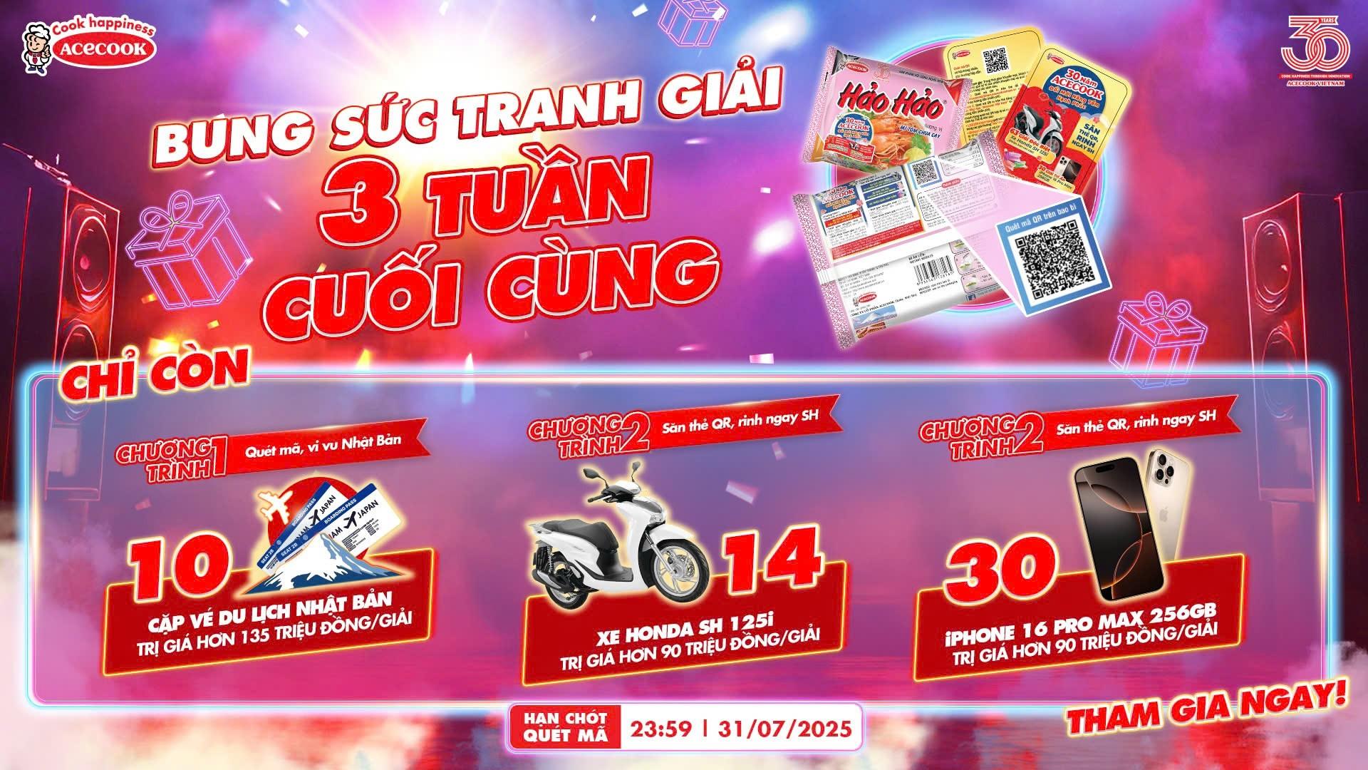 Đại tiệc trao giải Đặc Biệt chương trình khuyến mại “30 Năm Acecook” đổ bộ Hà Nội với khách mời Bùi Công Nam- Ảnh 4. Đại tiệc trao giải Đặc Biệt chương trình khuyến mại “30 Năm k+ truc tiep bong da” đổ bộ Hà Nội với khách mời Bùi Công Nam- Ảnh 4.