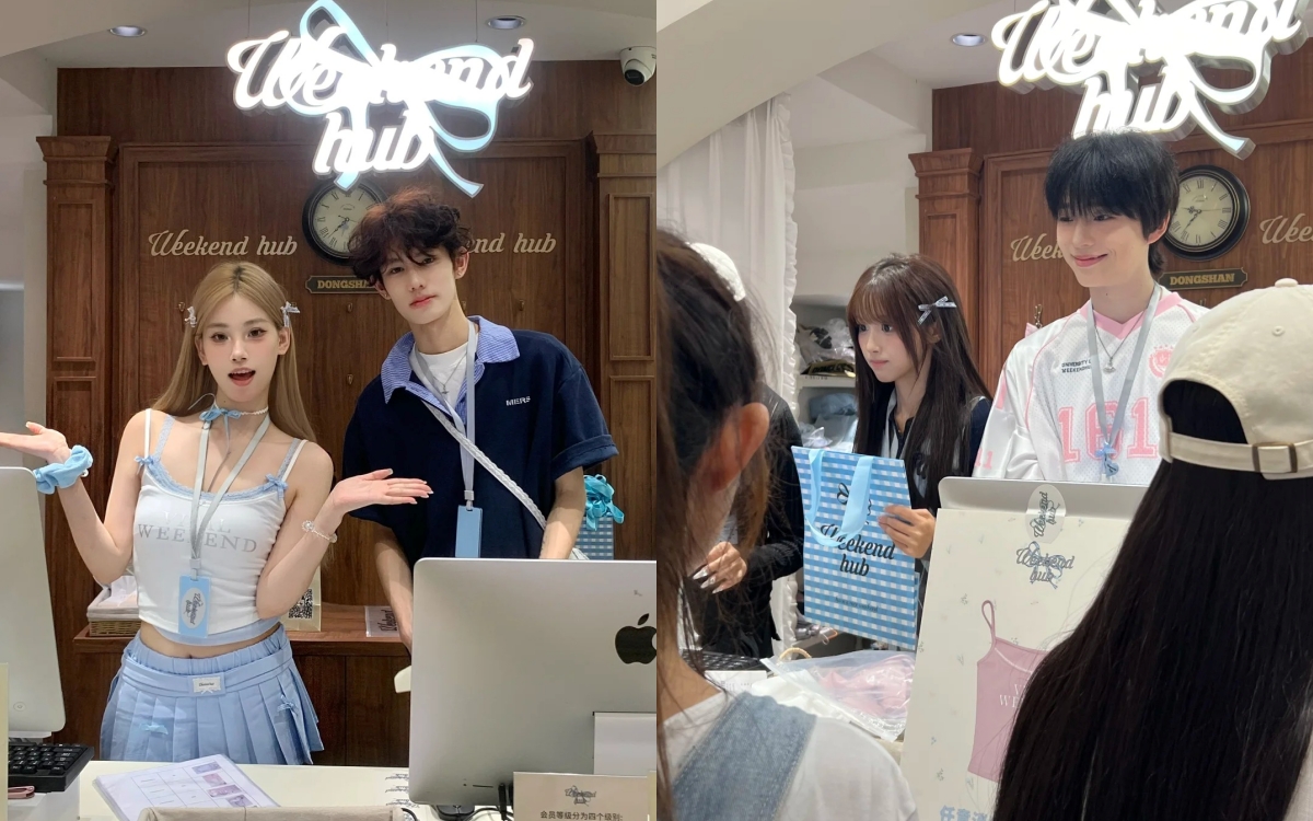 Choáng với dàn nhân viên bán quần áo đẹp như diễn viên của local brand Trung Quốc- Ảnh 6. Choáng với dàn nhân viên bán quần áo đẹp như diễn viên của local brand hi88 com Quốc- Ảnh 6.