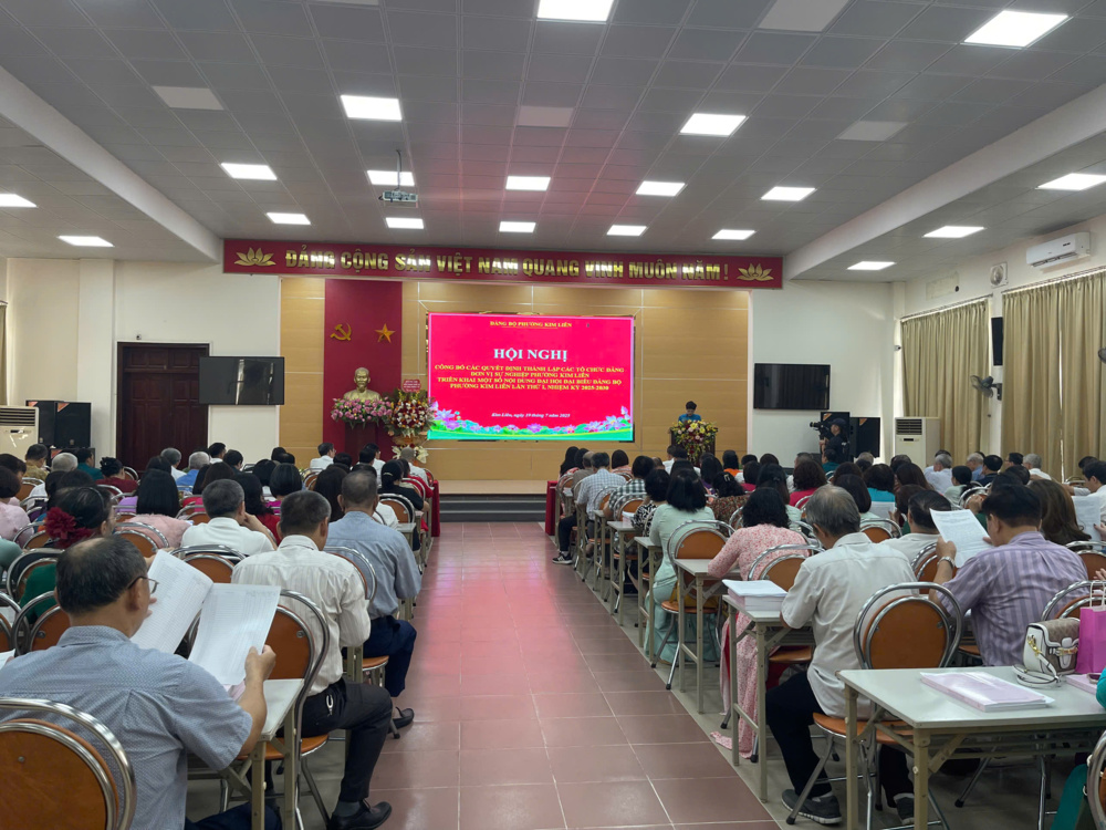Phường Kim Liên công bố thành lập các tổ chức cơ sở Đảng và triển khai kế hoạch tổ chức Đại hội Đảng bộ lần thứ I, nhiệm kỳ 2025 – 2030
- Ảnh 1. Phường Kim Liên công bố thành lập các tổ chức cơ sở Đảng và triển khai kế hoạch tổ chức Đại hội Đảng bộ lần thứ I, nhiệm kỳ 2025 – 2030
- Ảnh 1.