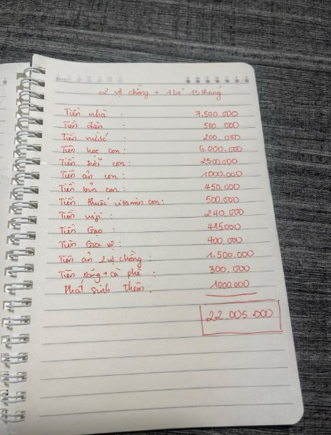 Vợ chồng Hà Nội chi 2 triệu tiền ăn/tháng: Tờ giấy note tiết lộ điều đáng nể!- Ảnh 2. Vợ chồng Hà Nội bong da truc tiep xoi lac 2 triệu tiền ăn/tháng: Tờ giấy note tiết lộ điều đáng nể!- Ảnh 2.