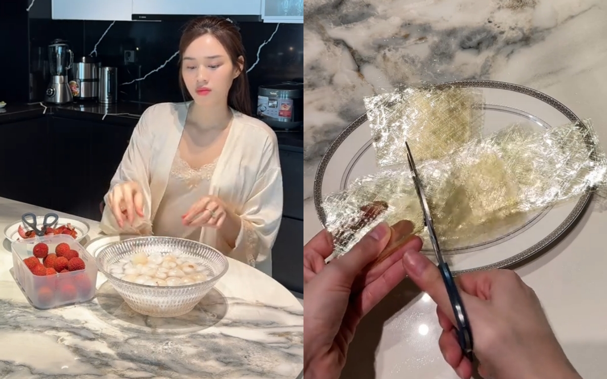 Đỗ Hà chăm nấu nướng ra dáng "dâu hào môn" nhưng chỉ dùng bộ đĩa bình dân vài chục ngàn- Ảnh 4. Đỗ Hà chăm nấu nướng ra dáng "dâu hào môn" nhưng chỉ dùng bộ đĩa bình dân vài chục ngàn- Ảnh 4.