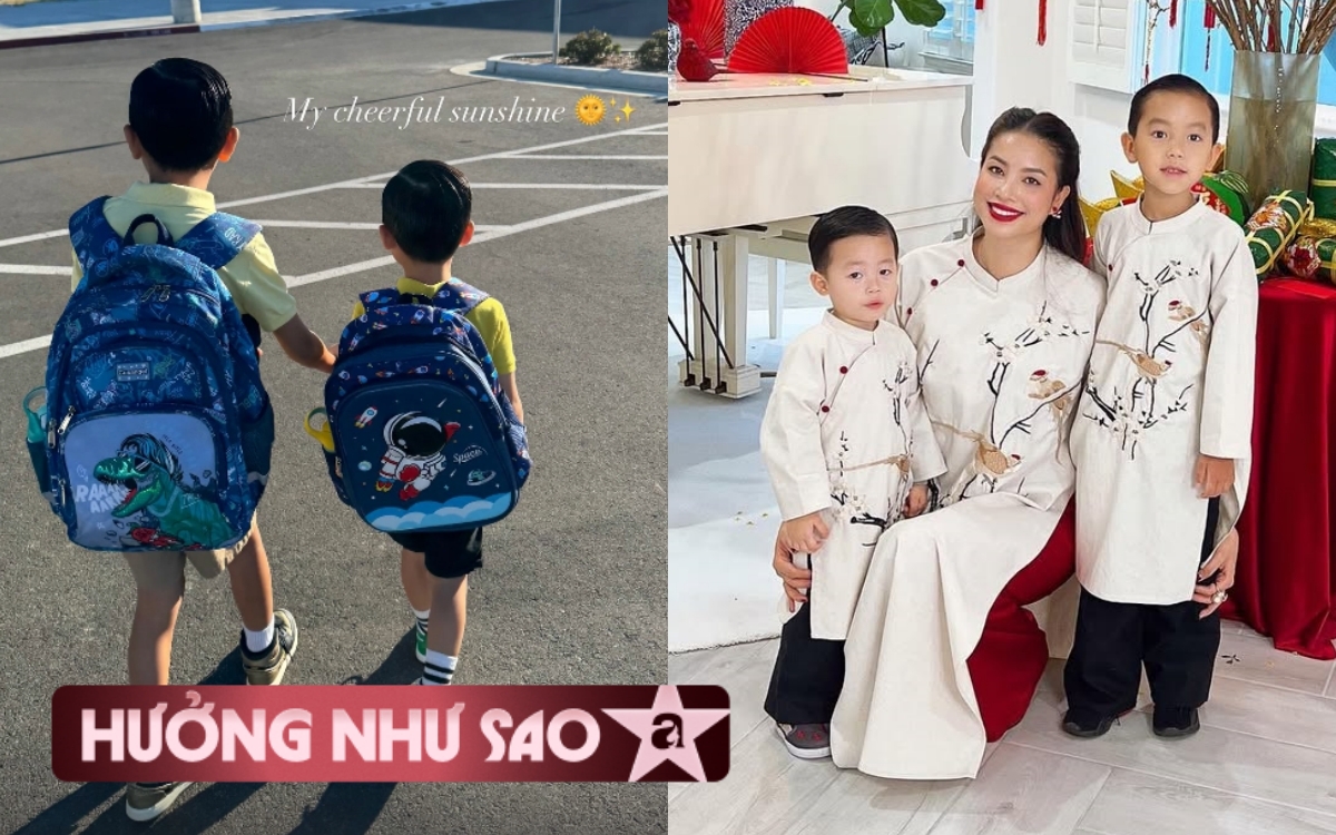 Con Phạm Hương tự đưa nhau đi học, dùng chiếc bong da ket qua truc tiep có công dụng đặc biệt dành cho trẻ tiểu học- Ảnh 1.