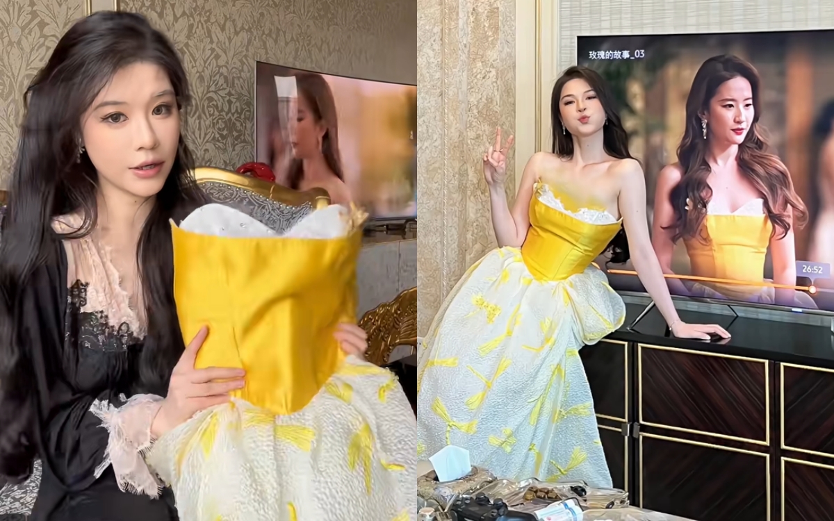 Phú bà siêu giàu cũng bắt chước Lưu Diệc Phi, chẳng ngại "vung tiền" sắm đồ y hệt- Ảnh 1. Phú bà siêu giàu cũng bắt chước Lưu Diệc Phi, chẳng ngại "vung tiền" sắm đồ y hệt- Ảnh 1.