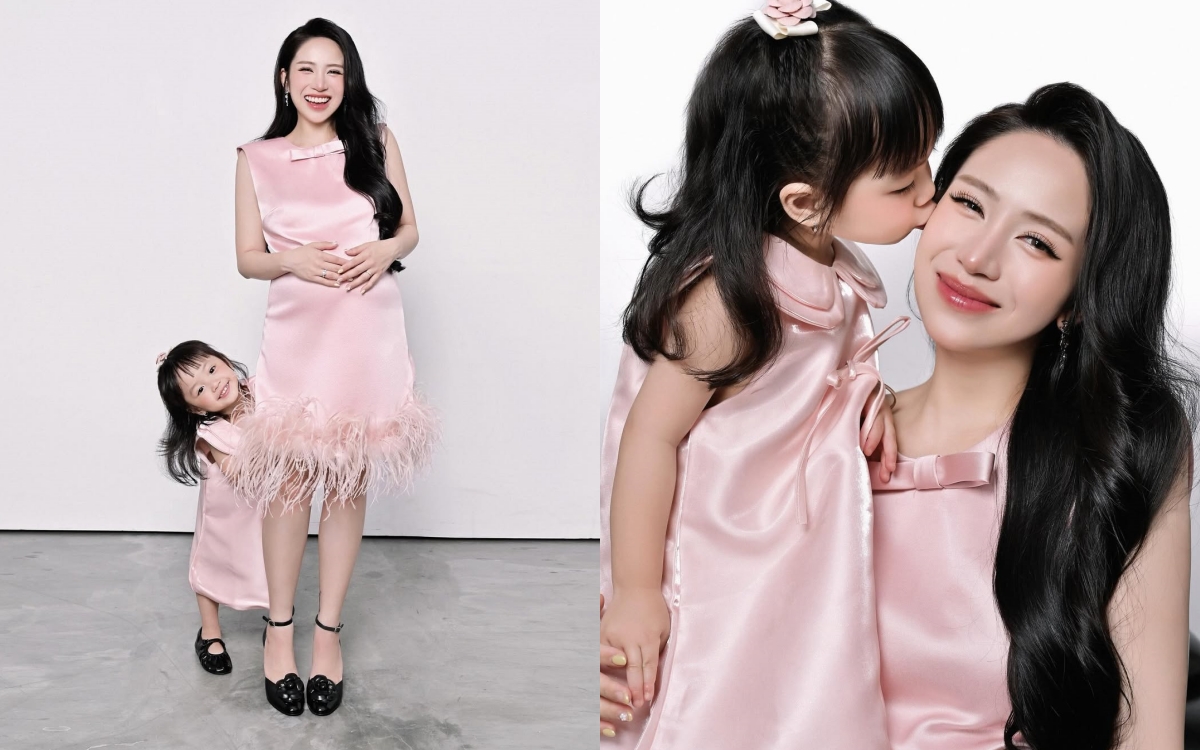 Loạt hot mom: Đỗ Mỹ Linh, Salim, Joyce Phạm trẻ xinh mê mẩn khi cùng diện 1 mẫu đầm- Ảnh 4. Loạt hot mom: Đỗ Mỹ Linh, Salim, Joyce Phạm trẻ xinh mê mẩn khi cùng diện 1 mẫu đầm- Ảnh 4.
