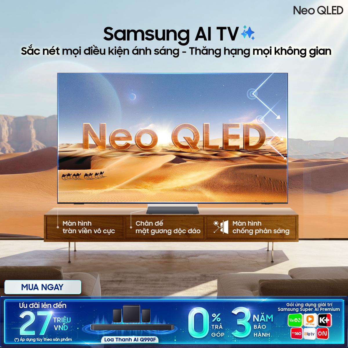 Khẳng định đẳng cấp TV toàn cầu, Samsung nâng tầm với AI TV mới- Ảnh 1. Khẳng định đẳng cấp TV toàn cầu, Samsung nâng tầm với AI TV mới- Ảnh 1.