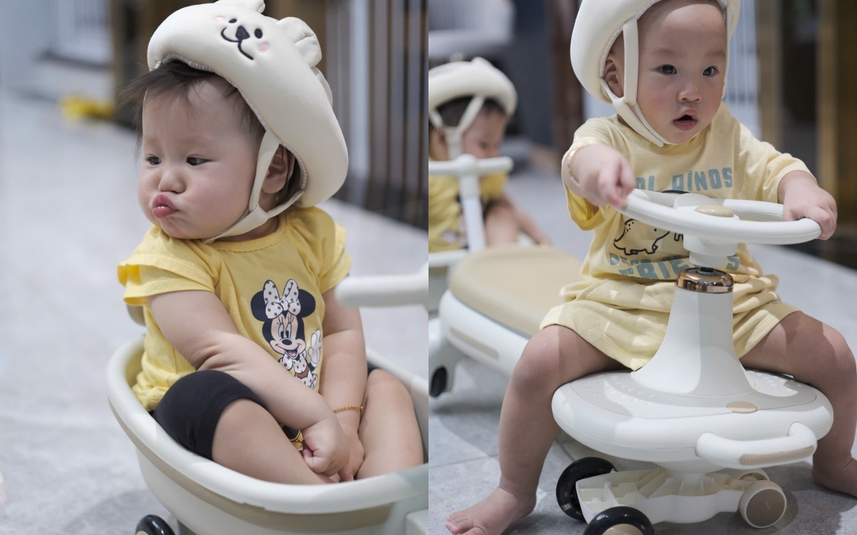 Con nhà Phương Oanh mê tít chiếc xe "tình thân mến thân", mẹ nào có 2 con rất nên rinh về- Ảnh 2. Con nhà Phương Oanh mê tít chiếc mitom bong da truc tiep "tình thân mến thân", mẹ nào có 2 con rất nên rinh về- Ảnh 2.