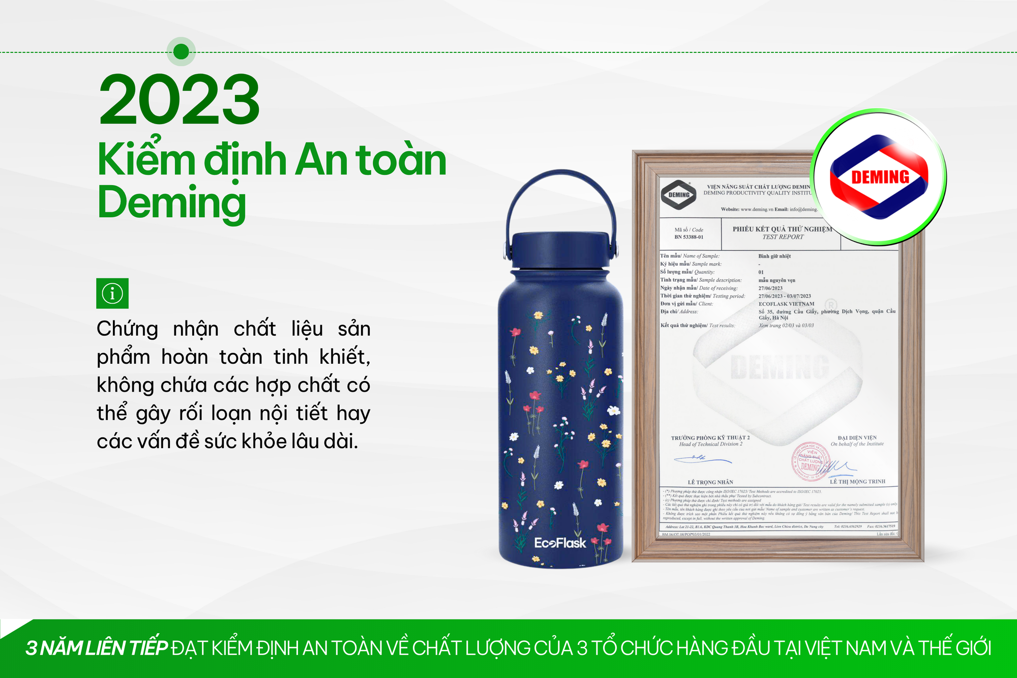 Bình giữ nhiệt EcoFlask giữ trọn niềm tin chất lượng với 3 năm liên tiếp đạt kết quả kiểm nghiệm an toàn- Ảnh 2. Bình giữ nhiệt EcoFlask giữ trọn niềm tin chất lượng với 3 năm liên tiếp đạt kết quả kiểm nghiệm an toàn- Ảnh 2.
