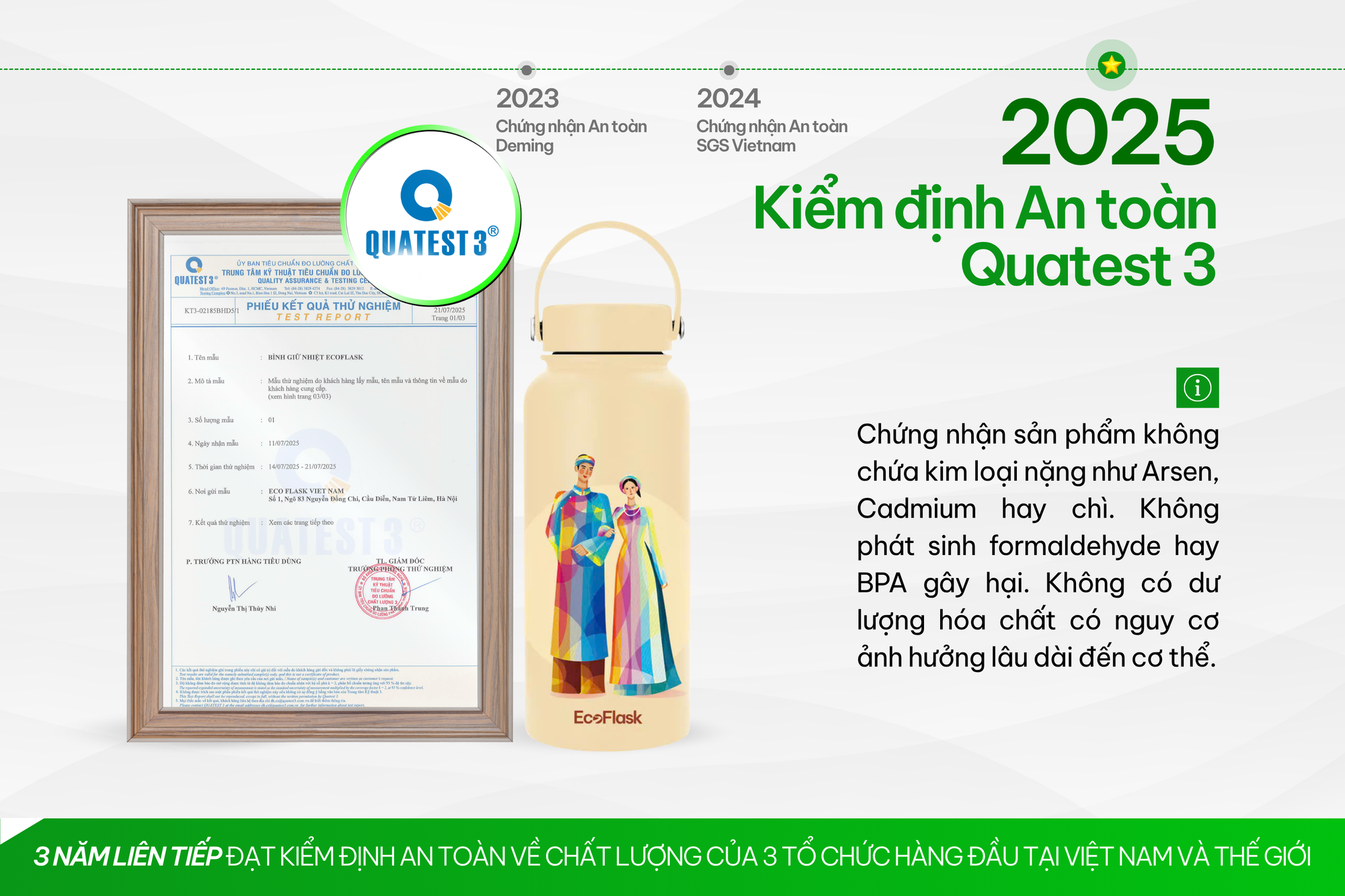 Bình giữ nhiệt EcoFlask giữ trọn niềm tin chất lượng với 3 năm liên tiếp đạt kết quả kiểm nghiệm an toàn- Ảnh 4. Bình giữ nhiệt EcoFlask giữ trọn niềm tin chất lượng với 3 năm liên tiếp đạt kết quả kiểm nghiệm an toàn- Ảnh 4.