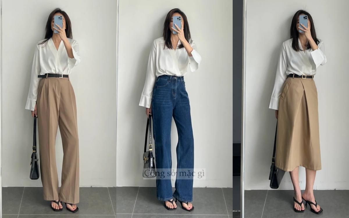 Nàng công sở mặc đẹp cả tuần chỉ với 1 chiếc áo sơ mi- Ảnh 2.