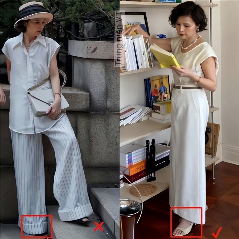 Phụ nữ tuổi 40+ có phần thân dưới đầy đặn nên tránh xa quần ống rộng và kiểu quần không đường may- Ảnh 5. Phụ nữ tuổi 40+ có phần thân dưới đầy đặn nên tránh xa quần ống rộng và kiểu quần không đường may- Ảnh 5.