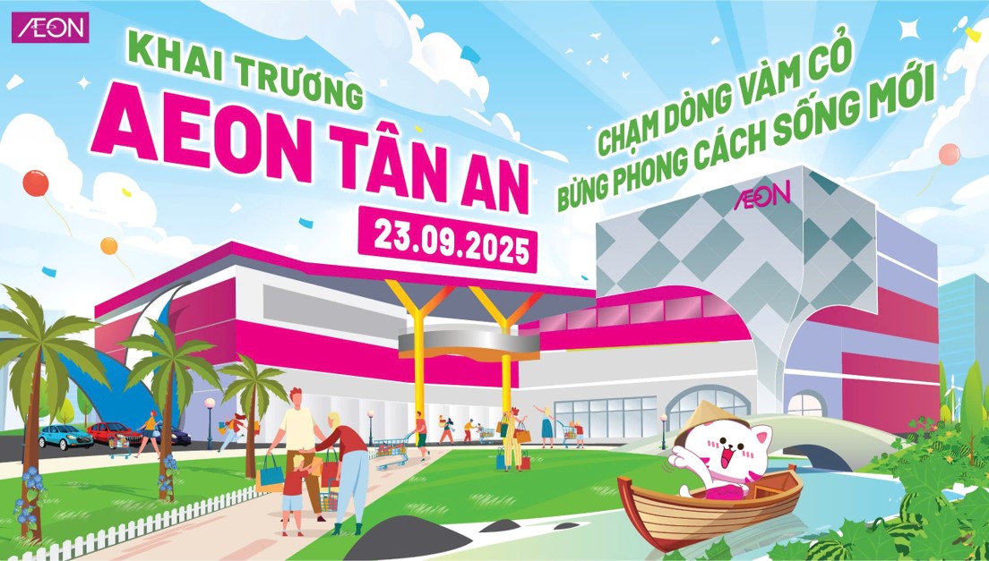 AEON Tân An sắp khai trương tại Đồng bằng sông Cửu Long- Ảnh 1. AEON Tân An sắp khai trương tại Đồng bằng sông Cửu Long- Ảnh 1.
