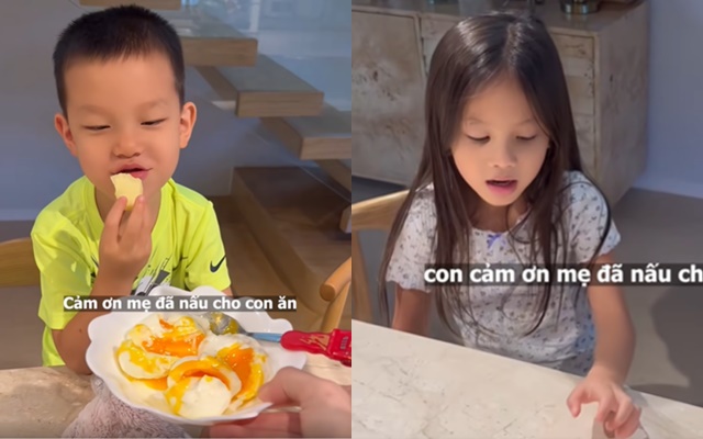 Mê cách Hà Hồ dạy con: "Nói năng nhỏ nhẹ, nhận đồ ăn phải nói lời cảm ơn mẹ"
- Ảnh 1. Mê cách Hà Hồ dạy con: "Nói năng nhỏ nhẹ, nhận đồ ăn phải nói lời cảm ơn mẹ"
- Ảnh 1.