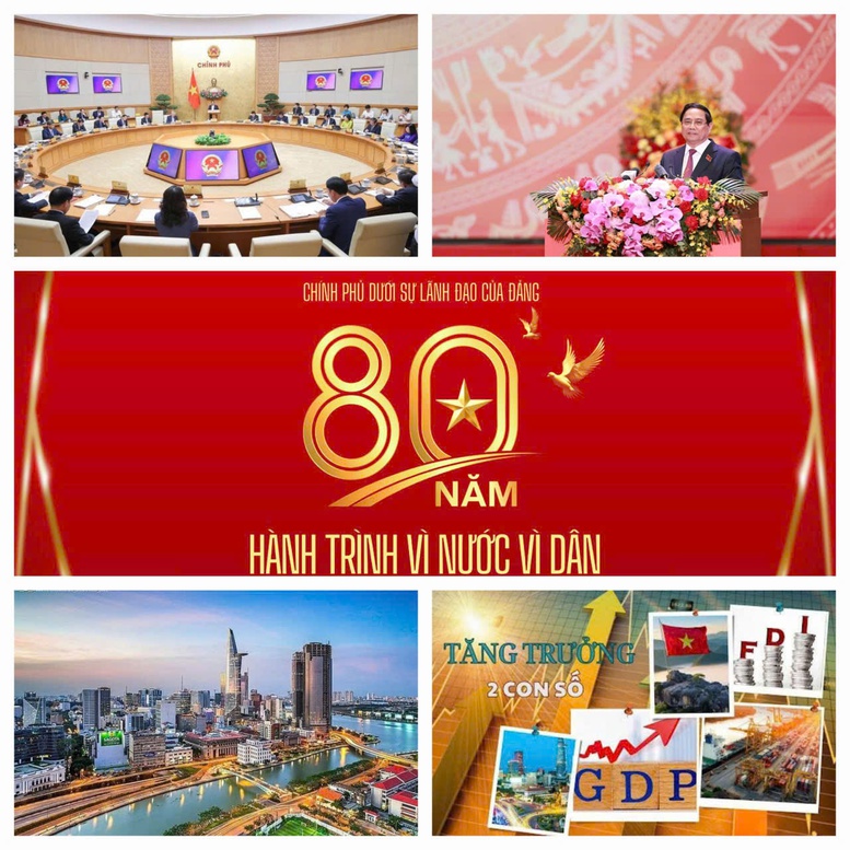 CHÍNH PHỦ DƯỚI SỰ LÃNH ĐẠO CỦA ĐẢNG - 80 NĂM HÀNH TRÌNH VÌ NƯỚC, VÌ DÂN- Ảnh 1. CHÍNH PHỦ DƯỚI SỰ LÃNH ĐẠO CỦA ĐẢNG - 80 NĂM HÀNH TRÌNH VÌ NƯỚC, VÌ DÂN- Ảnh 1.