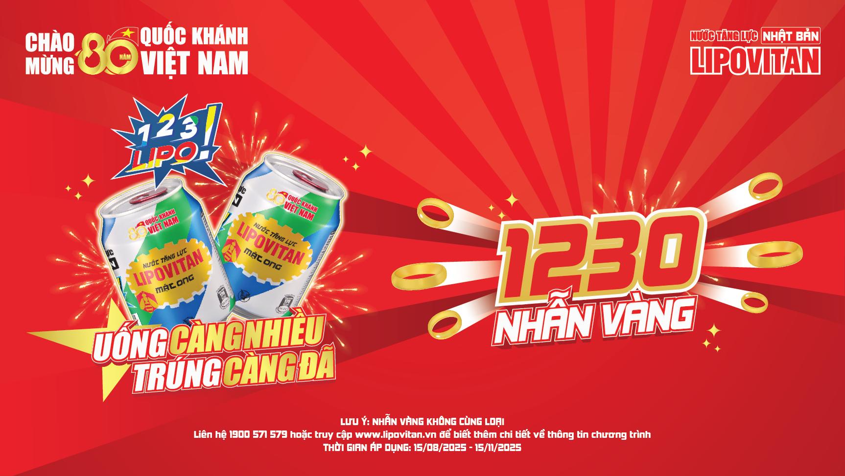 LIPOVITAN tiếp năng lượng bền bỉ, cùng bạn chạm vàng- Ảnh 3. LIPOVITAN tiếp năng lượng bền bỉ, cùng bạn chạm vàng- Ảnh 3.