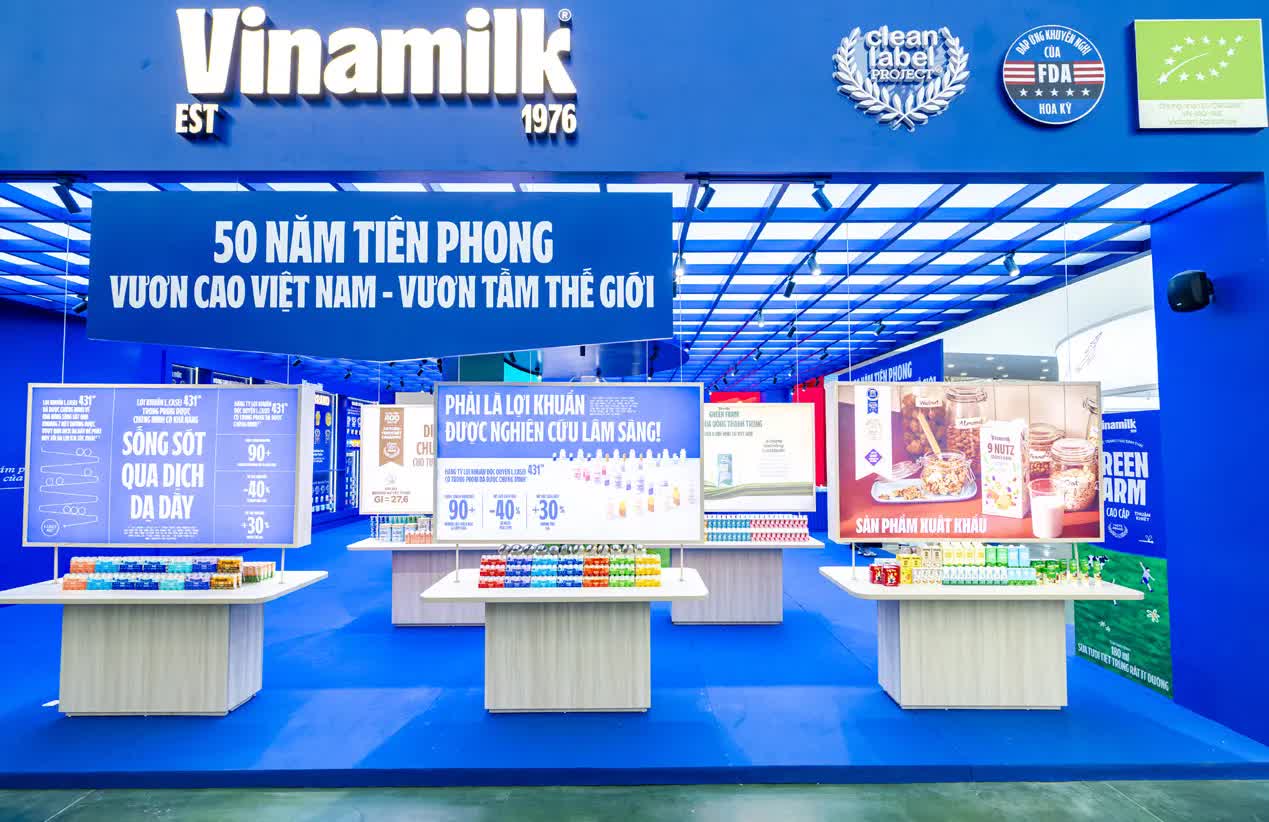 Không gian trưng bày và trải nghiệm của Vinamilk hút khách tại Triển lãm thành tựu đất nước 80 năm- Ảnh 1. Không gian trưng bày và trải nghiệm của truc tiep bong da vtv6 hút khách tại Triển lãm thành tựu đất nước 80 năm- Ảnh 1.