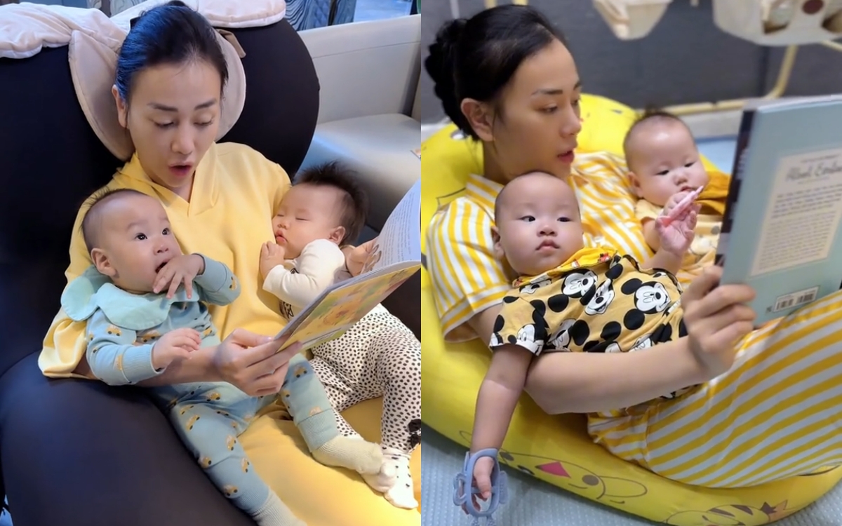10 điểm cho mẹ Phương Oanh: Con chưa nói sõi nhưng ngày nào cũng làm 1 việc với cặp sinh đôi- Ảnh 2. 10 điểm cho mẹ Phương Oanh: Con chưa nói sõi nhưng ngày nào cũng làm 1 việc với cặp sinh đôi- Ảnh 2.
