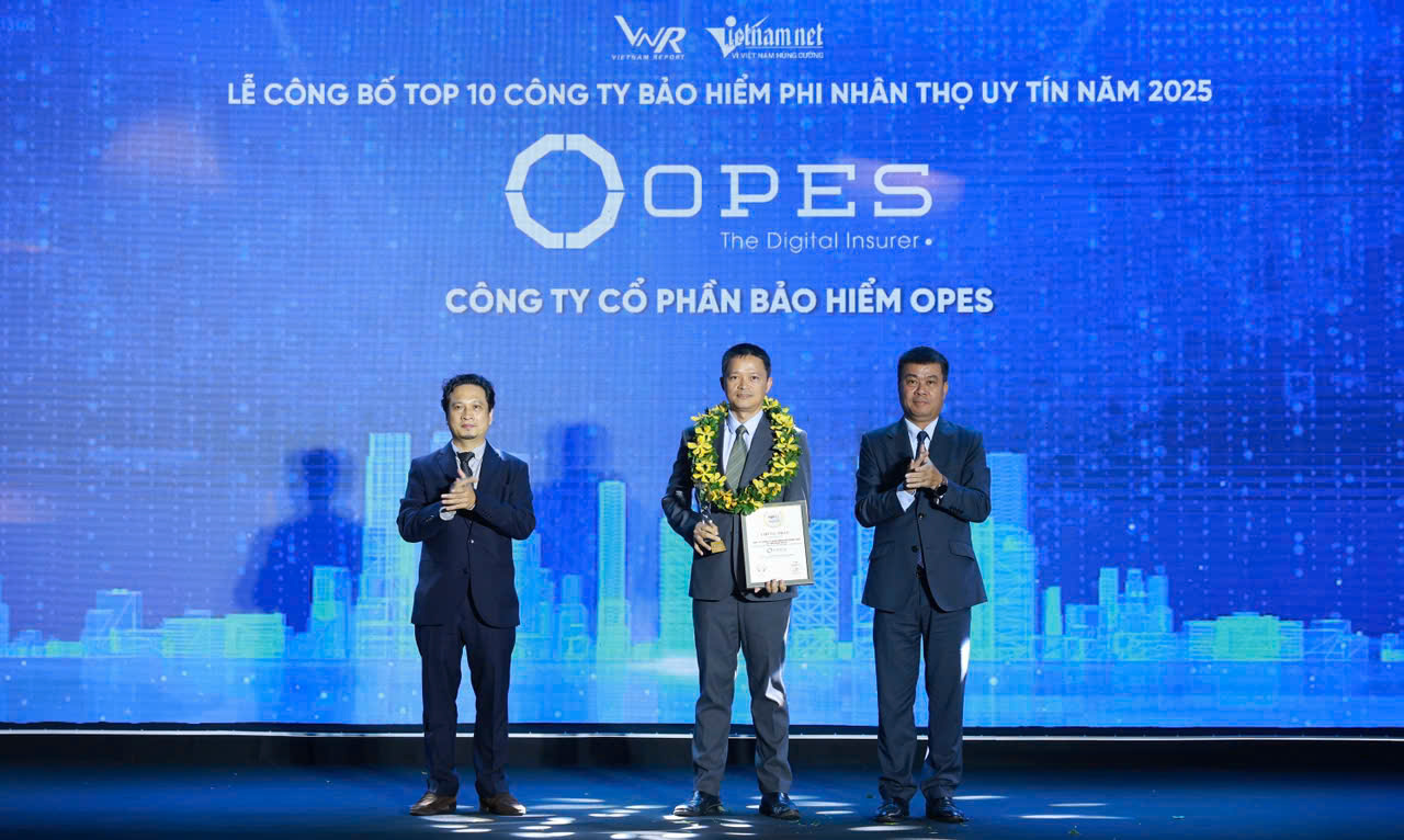 OPES lọt Top 10 công ty bảo hiểm phi nhân thọ uy tín nhất Việt Nam 2025- Ảnh 1. OPES lọt Top 10 công ty bảo hiểm phi nhân thọ uy tín nhất Việt Nam 2025- Ảnh 1.