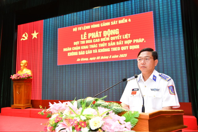 Bộ Tư lệnh Vùng Cảnh sát biển 4 quyết tâm thi đua thực hiện nhiệm vụ chống khai thác IUU- Ảnh 1.