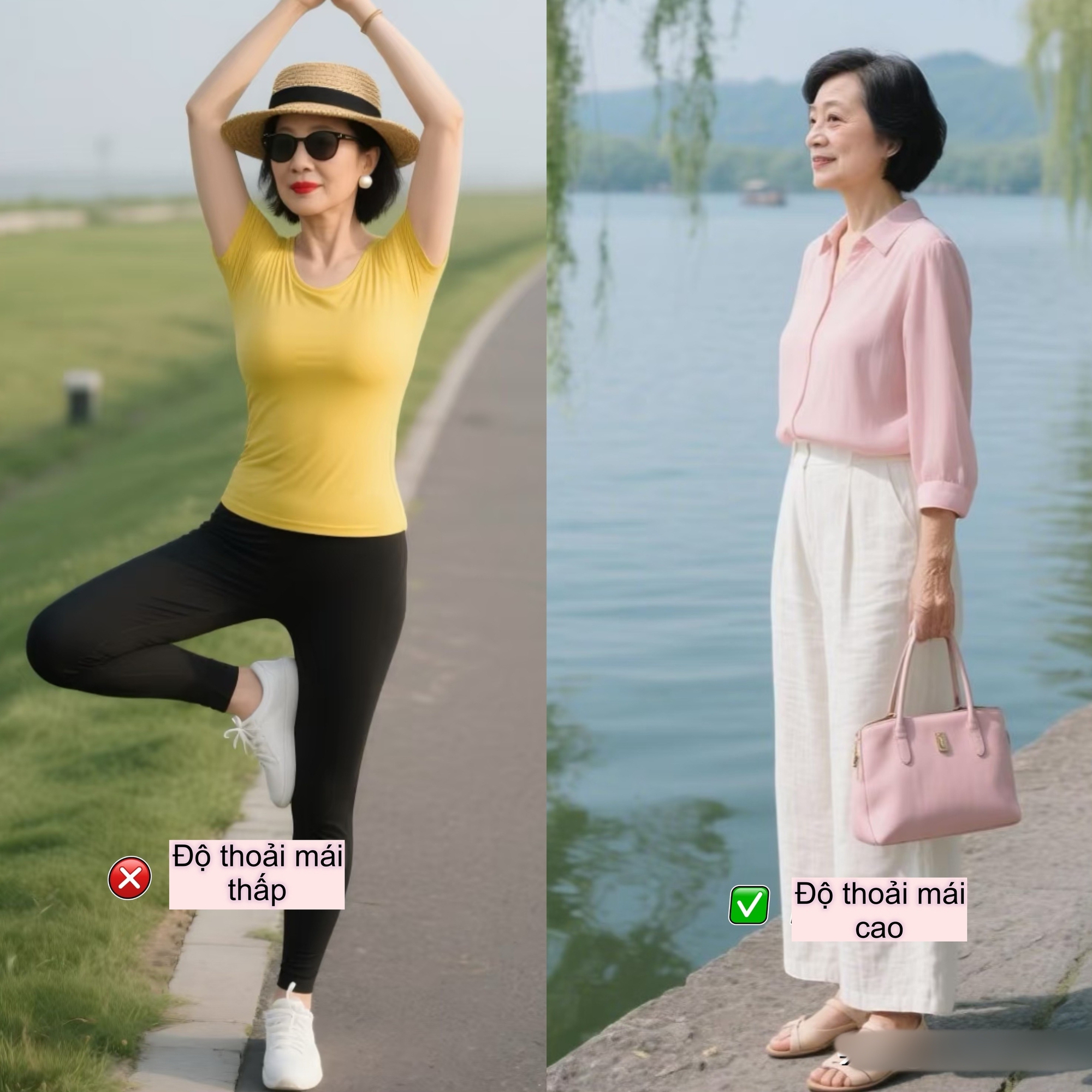 Phụ nữ trung niên nên tránh mặc quần không đường may ra đường, vì sao?- Ảnh 2.