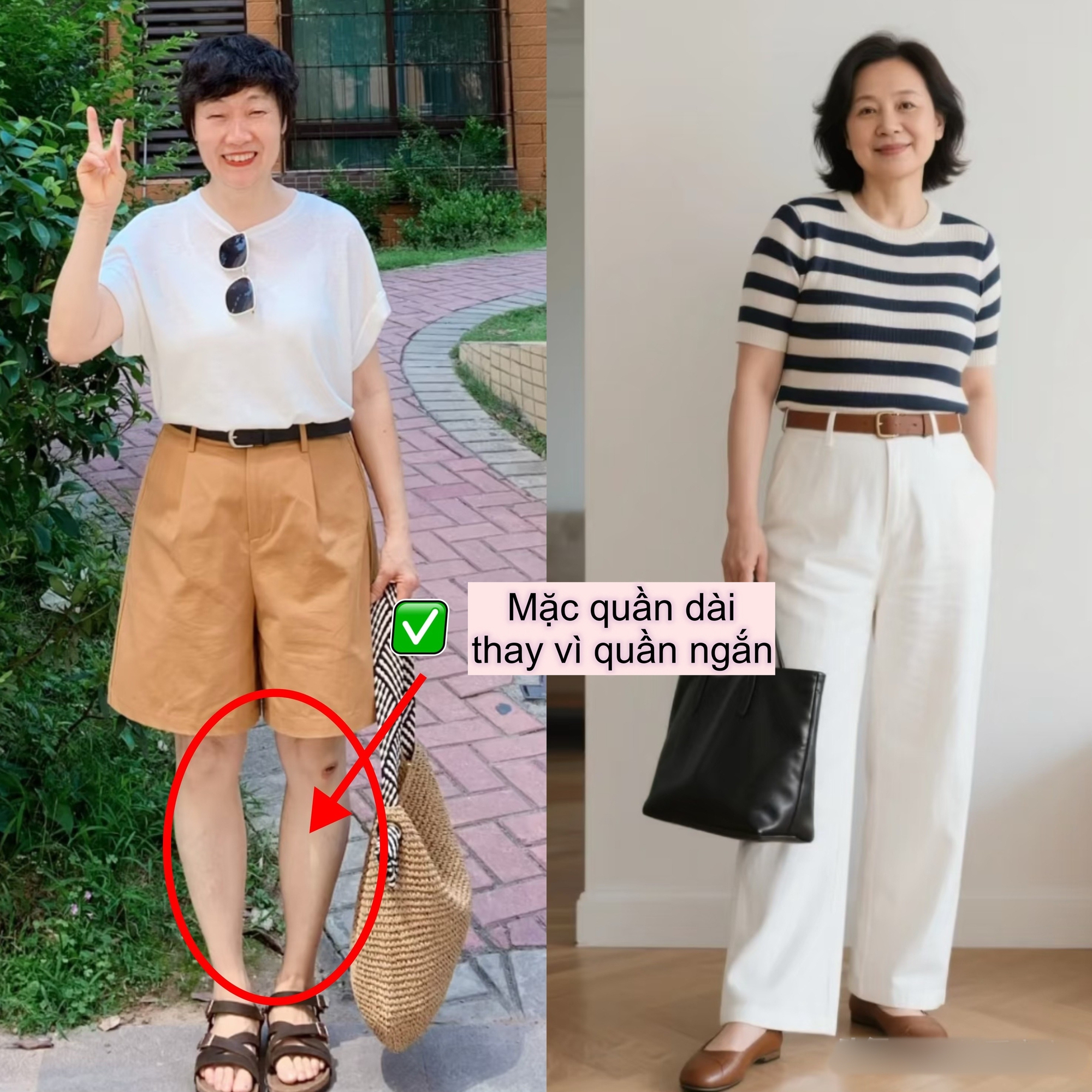 Phụ nữ trung niên nên tránh mặc quần không đường may ra đường, vì sao?- Ảnh 6.