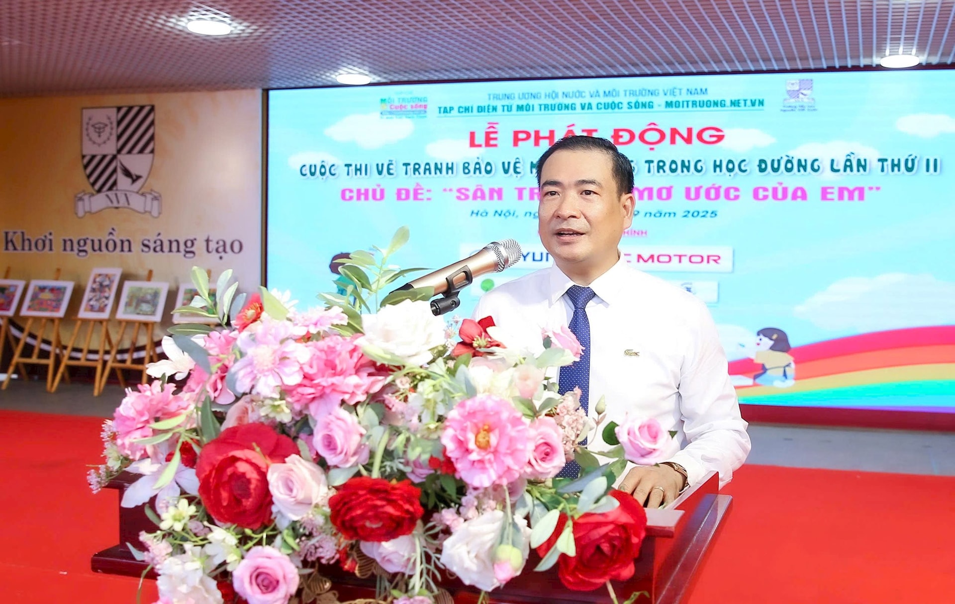 Phát động Cuộc thi vẽ tranh Bảo vệ môi trường trong học đường lần thứ hai, chủ đề “Sân trường mơ ước của em"- Ảnh 4.