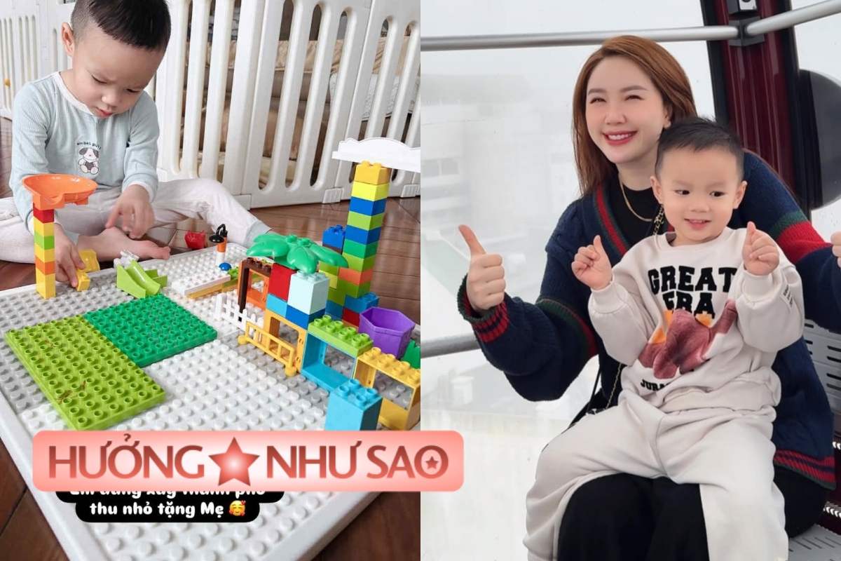 Con trai Bảo Thy tự chơi 1 món, muốn con thông minh thì các mẹ rất nên đầu tư vào thứ này- Ảnh 1.