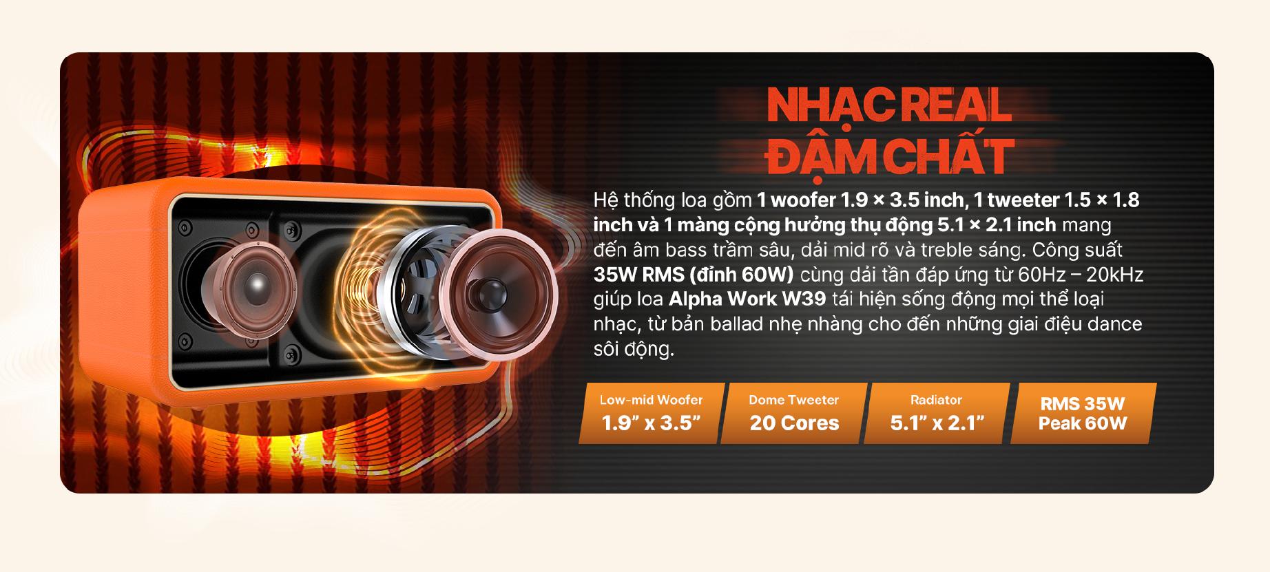 Ra mắt loa Alpha Work W39: nâng cấp âm thanh, công suất 35W, giá 1,99 triệu- Ảnh 2. Ra mắt loa Alpha Work W39: nâng cấp âm thanh, công suất 35W, giá 1,99 triệu- Ảnh 2.