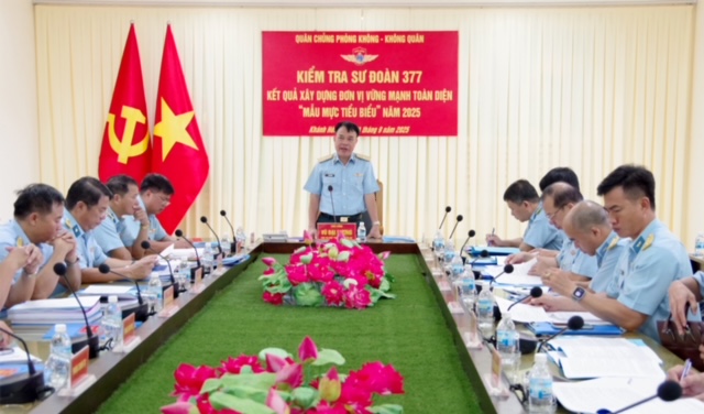 Quân chủng Phòng không - Không quân kiểm tra xây dựng đơn vị vững mạnh toàn diện “mẫu mực, tiêu biểu” tại Sư đoàn 377- Ảnh 2.