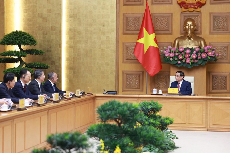 Thủ tướng Phạm Minh Chính tiếp Bí thư Tỉnh ủy Sơn Đông (Trung Quốc)- Ảnh 4.