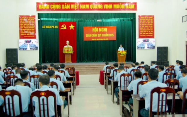 Sư đoàn 377 tổ chức Hội nghị quân chính Quý III năm 2025- Ảnh 3.